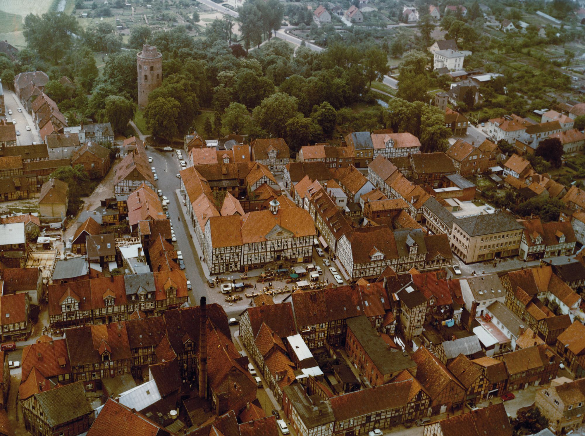 WendlandArchiv Lüchow aus der Vogelperspektive